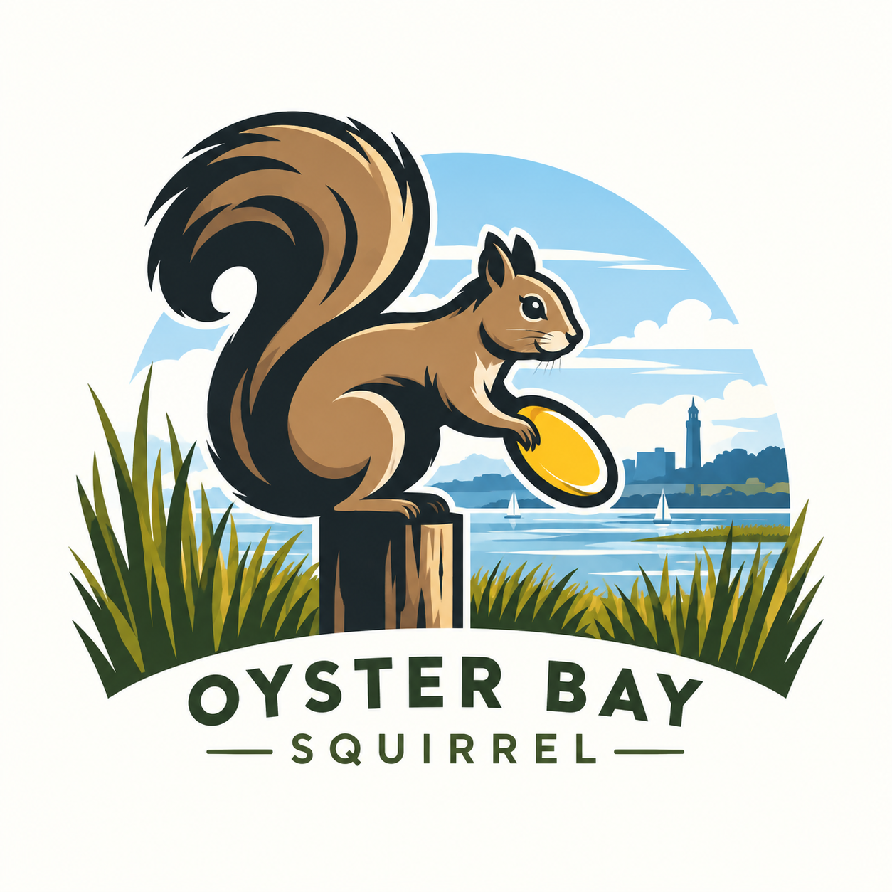 Squirrel — Oyster Bay Disc Golf Club layout artwork